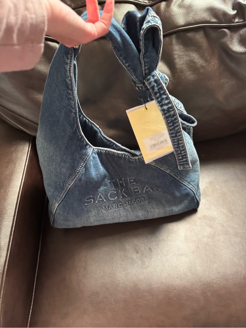 Marc Jacobs Denim Knot-Handle Sackbag in Blue, brand new with tags no wear - Picture 11 of 11